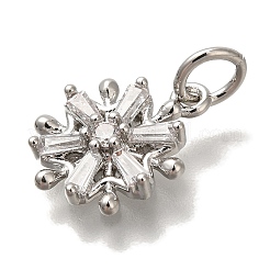 Rack Plating Brass Micro Pave Cubic Zirconia Charms&nbsp;KK-I720-37P