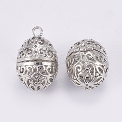 Brass Cage Pendants&nbsp;KK-P115-20P