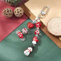 Christmas Handmade Lampwork Beaded Pendant Decorations&nbsp;HJEW-TA00022