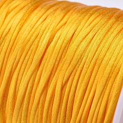 Round Nylon Satin Rattail Cord&nbsp;LS-NWIR-WH0009-15A-05