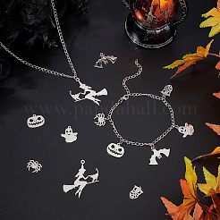 12Pcs 6 201 & 304 Styles Stainless Steel Pendants&nbsp;STAS-UN0034-14
