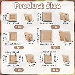 16Pcs 6 Styles Wooden Photo Frame Miniature Ornaments&nbsp;DJEW-OC0003-90