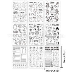 9 Sheets 9 Style PVC Plastic Stamps&nbsp;DIY-GL0002-82B