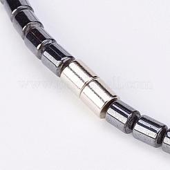 Non-Magnetic Synthetic Hematite Pendant Necklaces&nbsp;NJEW-F168-22