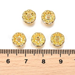 Brass Rhinestone Spacer Beads&nbsp;RB-A014-L8mm-01G-NF