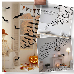 8 Bags Halloween Theme PVC Plastic Artificial 3D Bat Decorations&nbsp;DIY-SP0005-38