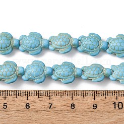 Synthetic Turquoise Dyed Beads Strands&nbsp;G-B184-D02-02