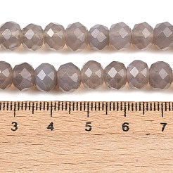Natural Grey Agate Beads Strands&nbsp;G-C259-A36-5x8mm