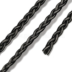3-Ply PU Leather Braided Cord&nbsp;OCOR-Q059-01B