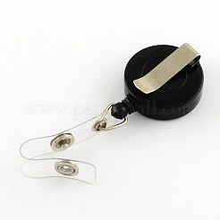 Plastic Clip-On Retractable Badge Holders&nbsp;X-AJEW-R037-03
