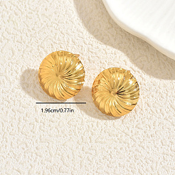 Stainless Steel Half Round Stud Earrings&nbsp;PB2657