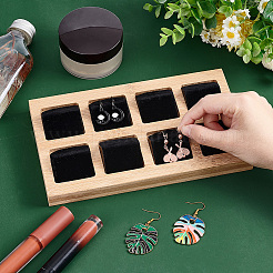8-Grid Wood Earring Display Board&nbsp;EDIS-WH0016-010B