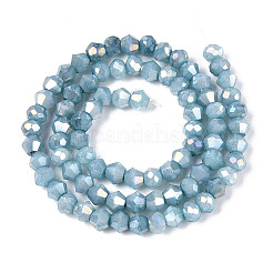 Ombre Effect Dyed Glass Beads Strands&nbsp;GLAA-T025-4mm-09G