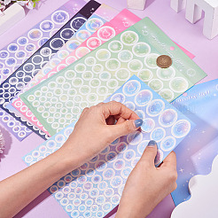 6 Sheets 6 Colors Waterproof PVC Self Adhesive Stickers&nbsp;DIY-TA0013-95