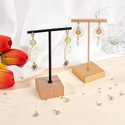 12Pcs 2 Style Brass Stud Earring Findings&nbsp;KK-CN0001-92