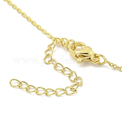 Brass Micro Pave Clear Cubic Zirconia Pendant Necklaces&nbsp;NJEW-Z032-01D