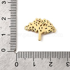 Brass Pave Colorful Cubic Zirconia Tree of Life Connector Charms&nbsp;KK-I360-031G