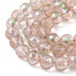 Transparent Electroplate Glass Beads Strands&nbsp;EGLA-F151-HR01