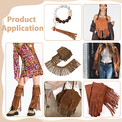 Faux Suede Fabric Tassel Ribbons&nbsp;OCOR-WH0048-01