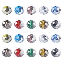300Pcs 10 Colors Electroplate Transparent Glass Beads&nbsp;EGLA-SW0001-02