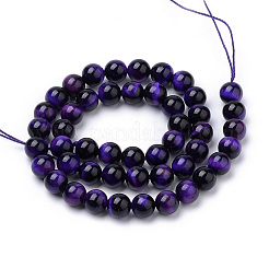Natural Tiger Eye Beads Strands&nbsp;G-S259-03A-8mm