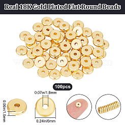 100Pcs Brass Beads&nbsp;KK-BBC0012-14B