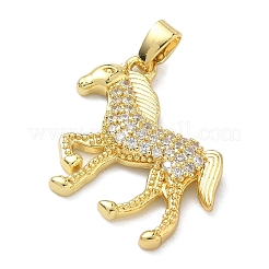 Brass Micro Pave Cubic Zirconia Pendants&nbsp;KK-A282-14G