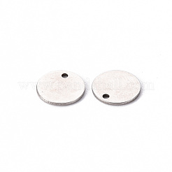 Non-Tarnish 201 Stainless Steel Stamping Blank Tag Pendants&nbsp;STAS-T058-10mm-P