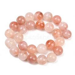 Natural Peach Blossom Pink Persian Jade Beads Strands&nbsp;G-NH0071-A01-14mm