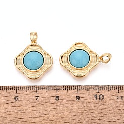 Synthetic Turquoise Pendants&nbsp;KK-N287-05G-01