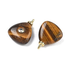 Natural Tiger Eye Pendants&nbsp;KK-C251-01C-04