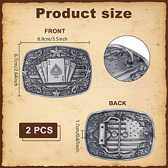 2Pcs Zinc Alloy Smooth Buckles&nbsp;FIND-NB0007-31B-01