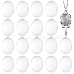 200Pcs Transparent Glass Cabochons&nbsp;GGLA-BBC0001-03