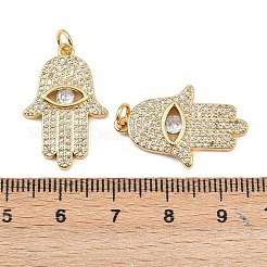 Brass Cubic Zirconia Pendants&nbsp;KK-L251-55G