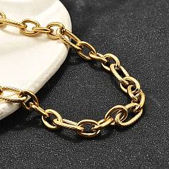 304 Stainless Steel Cable Chain Necklaces&nbsp;NJEW-R023-11G