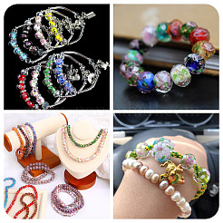 40Pcs 8 Colors Handmade Gold Sand Lampwork Beads Strands&nbsp;LAMP-YS0001-01