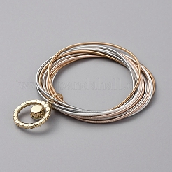 Iron Stretch Chains Multi-strand Bracelet&nbsp;BJEW-WH0023-07