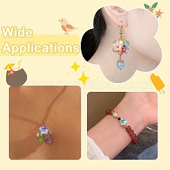 100Pcs 6 Colors Electroplate Two Tone Transparent Resin Beads&nbsp;RESI-CJ0005-28