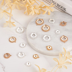 14pcs 14 style Brass Pendant Cabochon Settings & Cabochon Connector Settings&nbsp;FIND-BY0001-13