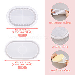 2Pcs 2 Styles DIY Tray Silicone Molds&nbsp;DIY-TA0010-45