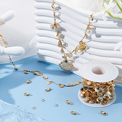 DIY Shell Charms Chain Bracelet Necklace Making Kit&nbsp;DIY-BBC0001-64