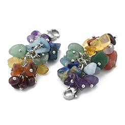Natural Chip Gemstone Pendant Decorations&nbsp;X-HJEW-JM00213