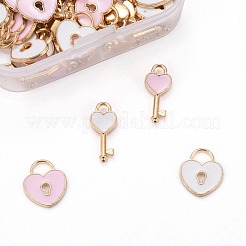 80Pcs 4 Style Alloy Enamel Charms&nbsp;ENAM-LS0001-11LG