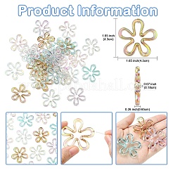 30Pcs 5 Colors Plated UV Acrylic Beads&nbsp;TACR-YW0003-24