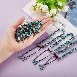 5Pcs 5 Styles Adjustable Braided Nylon Cord Anklets&nbsp;AJEW-SZ0001-63