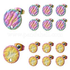 40Pcs 2 Style Ion Plating(IP) 304 Stainless Steel Stud Earring Findings&nbsp;STAS-LS0001-50MC