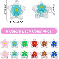 24Pcs 6 Colors Handmade Lampwork Beads&nbsp;LAMP-AR0001-31