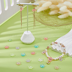 500Pcs UV Plating Acrylic Bead Caps&nbsp;PACR-DC0001-06