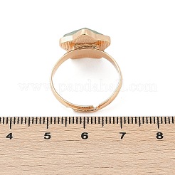 Star Natural Green Aventurine Adjustable Rings&nbsp;RJEW-H241-01G-04