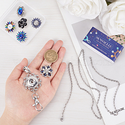 DIY Interchangeable Flower Office Lanyard ID Badge Holder Necklace Making Kit&nbsp;DIY-SC0021-46